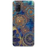 Oppo Siliconen hoesje compatibel met Oppo A52, Oppo A72 Mandala blauw