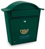 Amig 7465 - Buitenbrievenbus model 1, staal, groen, 37 x 32 x 10,5 cm (DIN A4)