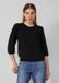 s.Oliver Sweatshirt met pofmouwen, ronde hals, lange mouw, regular fit, effen, zwart, maat 40