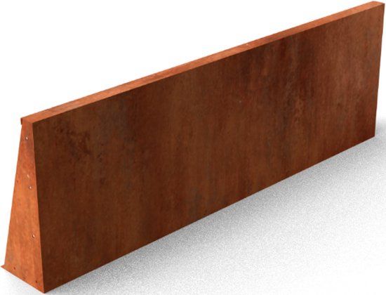 Merkloos Geroba Fronta Keerwanden Cortenstaal recht stuk 1500 x 200 x 350 mm