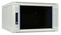 DSIT 6U witte wandkast met glazen deur 600x600x368mm (BxDxH)