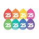 Haza Party Ballonnen 25 jaar - leeftijd verjaardag - 24x stuks - 29 cm - versiering/feestartikelen