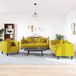 Maison Exclusive - Ensemble de canapés 3 pièces avec coussins en velours jaune