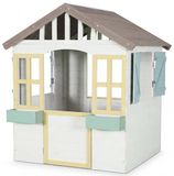 WONDERMAKE® Design Houten Speelhuisje voor Kinderen met 2 Plantenbakken en Magnetische Deur + Raam