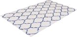 Tapis chaîne motif marocain bleu foncé tufté main hauteur de velours 1,2 cm 153x244 cm