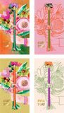 Karte Coppenrath Karte mit Bleistift - Blumengrüße - Schöner Schenken