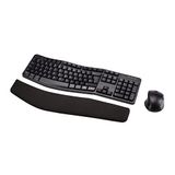 Amazon Basics Toetsenbord en muis, ergonomisch, draadloos, DE-indeling, zwart