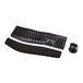 Amazon Basics Toetsenbord en muis, ergonomisch, draadloos, DE-indeling, zwart