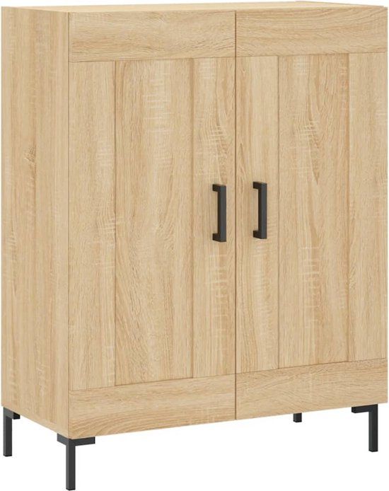 vidaXL Dressoir 69,5x34x90 cm bewerkt hout sonoma eikenkleurig