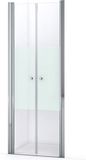 Maxaro Douchedeur Zircon Comfort 80cm Pendeldeur Matte Strook Chroom - 6095820111108