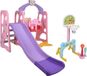 Bolt Edge Jeu d'extérieur 5-en-1 pour tout-petits – Toboggan et balançoire – Avec panier de basket, but de football et mur d'escalade – Convient pour une utilisation intérieure et extérieure – Sûr et stable