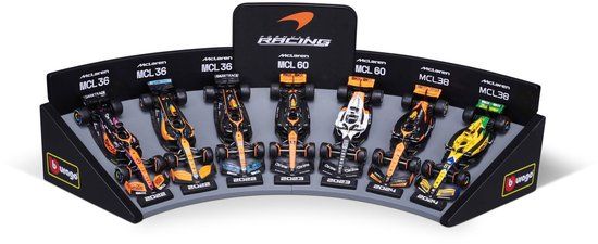 Bburago F1 McLaren speelgoed raceauto set met display 1:43