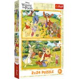 Trefl 34436 Puzzle 2x24 Pièces Winnie l'Ourson