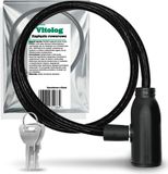 Vitolog - Antivol de vélo - Antivol de vélo à câble - 60 cm - Noir - Avec clé