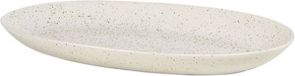 broste Copenhagen Nordic Vanilla plaat van keramiek in de kleur Créme gespikkeld, afmetingen: 17cm x 30cm x 3cm, 14533424