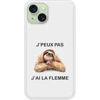 Apple Siliconen hoesje compatibel met iPhone 15 Ik kan het niet, ik ben lui