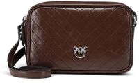 PINKO Carrie Schoudertas Leer 21.5 cm - Dames - donkerbruin