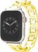 By Qubix - Metalen quick-release ketting band - Goud - Geschikt voor Apple Watch 44mm / 45mm / 46mm / 49mm