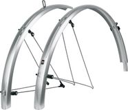 SKS Spatbordenset - Robuuste sandwichconstructie - ASR-veiligheidssysteem - Zilver - 55 mm breed