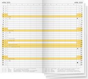 BRUNNEN Maandelijks reservekalender model 746 (2025), 2 pagina's = 1 maand, A6