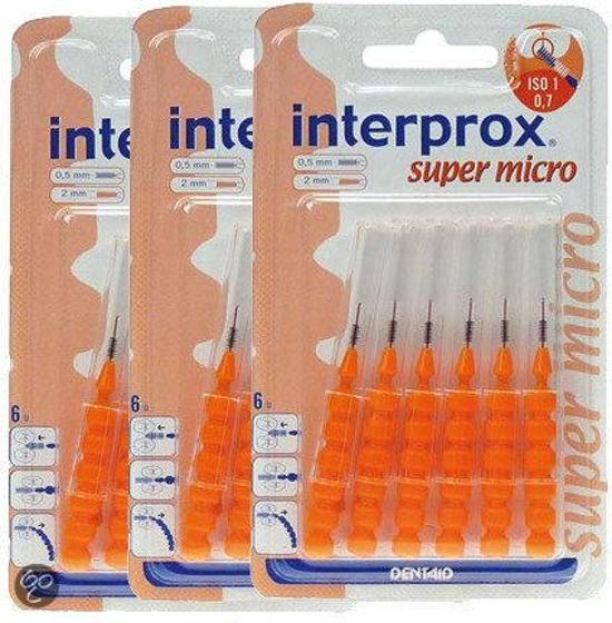 Interprox Interdentaal Super Micro 2 mm - Ragers - 3 x 6 stuks - Voordeelverpakking