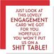 Grappige verlovingskaarten voor koppels - Zet ons niet op een tafel - Gefeliciteerd Happy Engagement Gifts, Joke Congrats Card, 145mm x 145mm Banter Bruiloft Huwelijk Wenskaarten voor verloofde verloofde