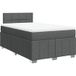 Maison Exclusive - Sommier à lattes de lit avec matelas gris foncé 120x190cm tissu