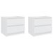 VidaXL Nachtkastjes 2 stuks Wit Bewerkt Hout 50x39x43,5 cm