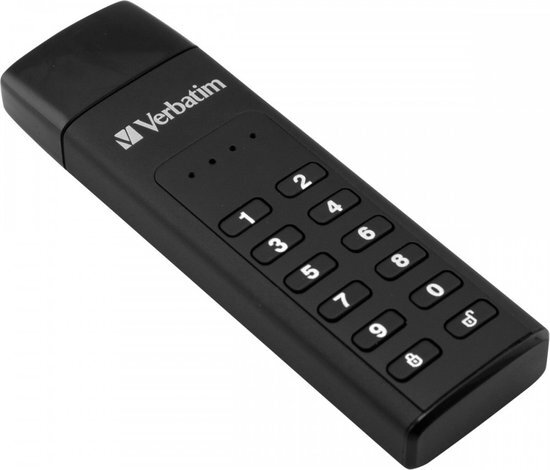 Verbatim Keypad Secure - USB-Stick 3.0 gegevensopslag met wachtwoordbeveiliging - 64 GB - Zwart