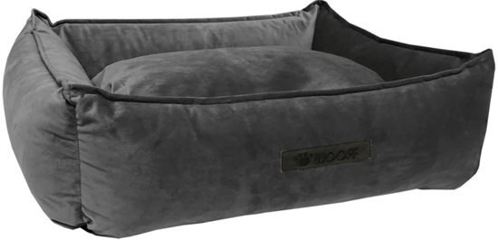 wooff Mand Cocoon Velours - Donkergrijs - Hondenmand - 60 x 40 x 18 cm - Small donkergrijs