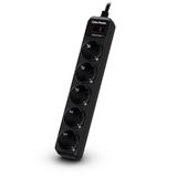 CyberPower B0520SC0-DE Overspanningsbeveiliging Zwart 5 AC-uitgang(en) 200 - 250 V 1,8 m