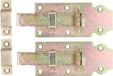 Deltafix Schuifslot/hangslotschuif - 2x - 10 x 4.5cm - Geel verzinkt staal