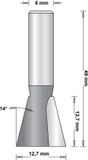 Hikoki Accessoires Hitachi 8 mm zwaluwstaartfrees 12.7 x 49 x 14mm