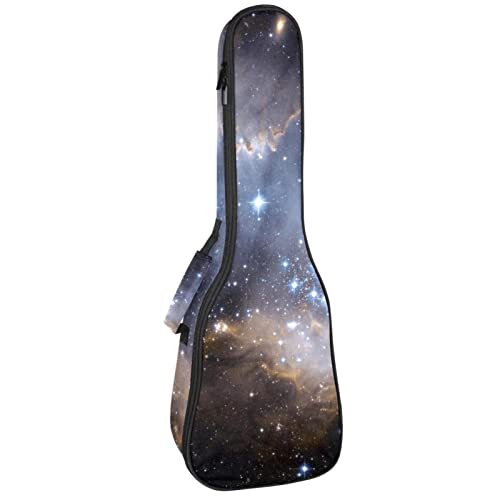 Mersov Concert Ukelele Rugzak, Heavy Duty Ukelele Case Tas met Opslag, Sopraan Concert Tenor Ukelele 10MM Gewatteerde Tas Sky Space Galaxy Starry