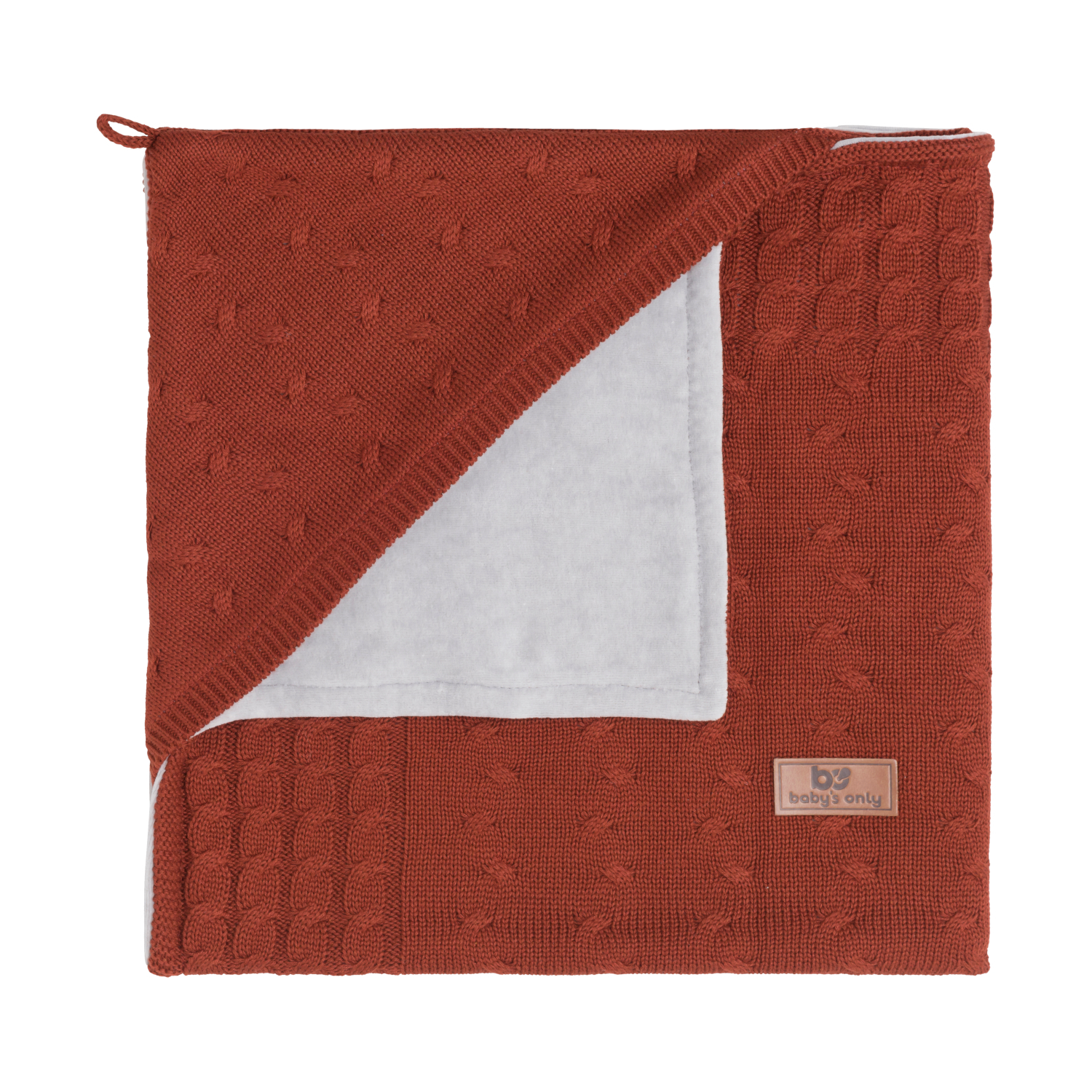 Baby's Only Omslagdoek Chenille Kabel Brique rood