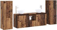 vidaXL Badkamermeubel Set Oud hout 33 x 34,5 x 100 cm