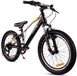 Sun Baby Verdant Kinderfiets voor jongens van 6 tot 10 jaar, 20 inch, 6 versnellingen, Zwart en Goud
