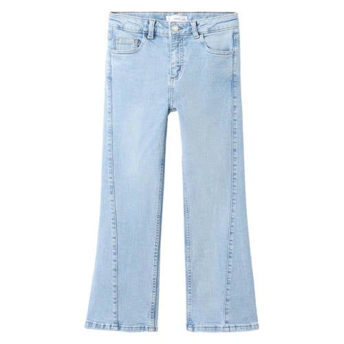 Mango Kids high waist flared jeans light blue denim