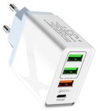 Icecat chargeur USB, 40W, 4 ports USB, charge rapide, pour téléphone et tablette