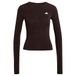 adidas Mujer Power Essentials Workout Contour Long Sleeve, Aurora Coffee, XXL