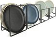 Set de 4 supports de plateau multifonctionnels - Organiseur d'égouttoir en métal pour cuisine, rangement d'assiettes et porte-couvercles