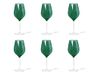 Excelsa Color Wine Set met 6 steelglazen, donkergroen, glas, inhoud 500 ml.