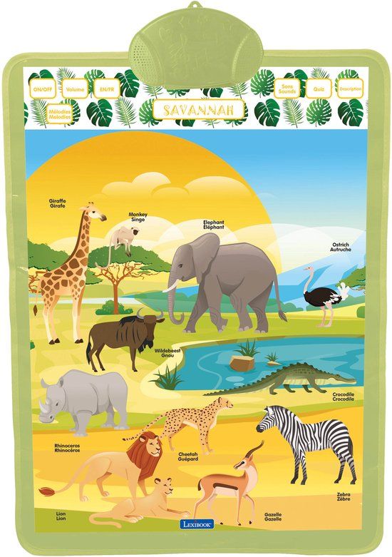 Lexibook Tweetalige Sprekende Educatieve Poster Engels Frans
