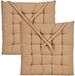 Giftdecor Stoelkussen Decorama - 2x - beige - 40 x 40 x 5 cm