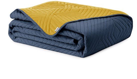 RESTILO Dekbedovertrek 200x220 Grijs Geel