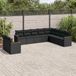 Maison Exclusive - Ensemble de meubles de jardin 10 pièces avec canapé et coussins, noir, en polyrotin