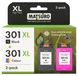 HP Cartouches d'encre 301 XL, pack de 2 (1 noir, 1 couleur)