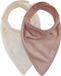 Jollein Slab Bandana Katoen 2 Stuks Velvet Rib Wild Rose/Ivory