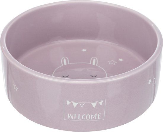 Trixie Junior Voerbak Keramiek Assorti - Paars - ø 12 cm