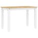 vidaXL Eettafel Corona 112x60x75 cm massief grenenhout wit